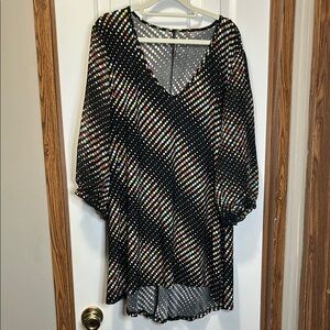 Yummy Plus Colorful Polka Dot Blouse 3X